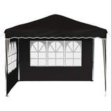 Pop-up Party Tent 288 x 288 x 245 cm Black Oxford Fabric 42019766