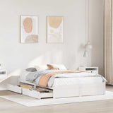 Bed Frame without Mattress White 150x200 cm King Size Solid Wood Pine 3301665