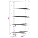 Shelving Unit 5-Tier 100 x 40 x 177 cm PP Anthracite 8011752