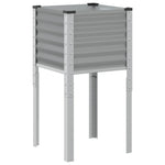 ZNTS Garden Planter Grey 45x45x88 cm Steel 4008964