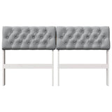 Upholstered Headboard Light Grey 150 cm Solid Pine Wood 879173