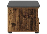 Hall Bench Old Wood 60 x 38 x 46 cm Engineered Wood and Fabric 891454