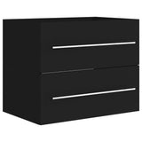 Sink Cabinet Black 60x38.5x48 cm Engineered Wood 804693
