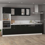 Hanging Glass Cabinet Black Engineered wood, glass 40 x 31 x 60 cm 802506