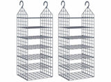 Hanging Closet Organiser with 7 Shelves 2 pcs 3102980