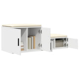 Storage Cabinet 2 pcs White 127 x 41 x 40 cm Engineered Wood 866651