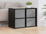 Sideboard with Drawer Black Oak 59.5 x 27 x 57 cm 8000533