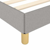 Bed Frame without Mattress Light Grey 193x203 cm King Fabric 347209