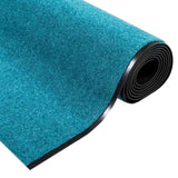 Doormat Other Cyan and Black 120 x 400 cm Polyamide and PVC 4100752