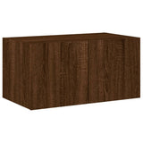 6 Piece TV Wall Units with LED Brown Oak Engineered Wood 3216817