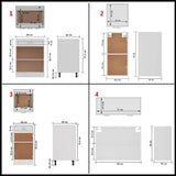 8 Piece Kitchen Cabinet Set Lyon White Engineered Wood 3067647