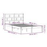 Bed Frame Natural Pine Solid Pine Wood Double Durable Bed Frame 3101213