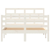 3101279 Bed Frame without Mattress White Solid Wood 120x200 cm