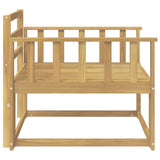 Outdoor Middle Sofa Solid Acacia Wood White 3439003