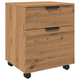Mobile File Cabinet with Wheels Artisan Oak 45x38x54 cm Engineered Wood 856950