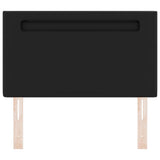 LED Headboard Black 100 cm Faux Leather 42007297