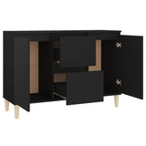 ZNTS Sideboard Black 101x35x70 cm Engineered Wood 806104