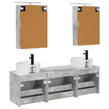 Bathroom Cabinet Set 5 pcs Concrete Grey 50 x 14.5 x 70 cm 3406602