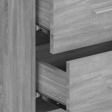 Bed Headboard with Cabinets Grey Sonoma Engineered Wood 3115762