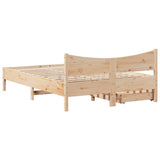 Bed Frame with Drawers 160x200 cm Solid Wood Pine 3301899