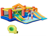 4 in 1 Kids Bouncy Castle Extra Large Double Slides & Trampoline Design Inflatable House Pool T3398P348073