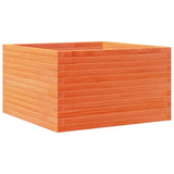 Garden Planter Wax Brown 80x80x45.5 cm Solid Wood Pine 847260