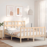 Bed Frame without Mattress Small Double Solid Wood Pine 3192981
