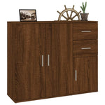 ZNTS Sideboard Brown Oak 91x29.5x75 cm Engineered Wood 823276