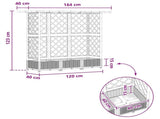 Raised Bed with Trellis and Roof Brown 164 x 40 x 123 cm PP 42032522
