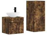 Bathroom Furniture Set 2 pcs Smoked Oak 33 x 34.5 x 100 cm 3406138