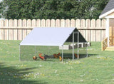 Chicken Run Galvanised Walk-in Chicken Coop Hen Poultry House Cage Rabbit Hutch Pet Playpen Garden T3398P350073
