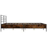 Bed Frame without Mattress Smoked Oak 200x200 cm 3280064