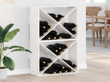 Wine Rack 2 pcs White 62 x 25 x 62 cm Solid Pine Wood 893315