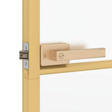Interior Door Slim Golden 93x201.5 cm Tempered Glass and Aluminium 155146