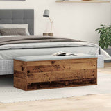 Storage Box Old Wood 102 x 35 x 35 cm Engineered Wood 868720