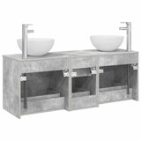 Bathroom Cabinet Set 3 pcs Concrete Grey 49.5 x 35 x 63 cm 3405798