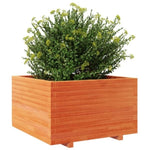 ZNTS Garden Planter Wax Brown 80x80x49.5 cm Solid Wood Pine 3282531