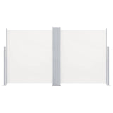 Patio Retractable Double Side Awning 170x600 cm Cream 48467