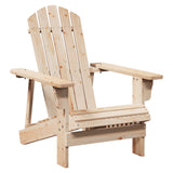 Adirondack Chair with Ottoman Natural Wood Solid Wood Fir 4007240