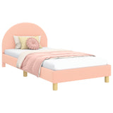 Children's Bed Frame with Headboard Pink 90 x 200 cm 42011037