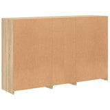 Sideboard with LED Lights Sonoma Oak 162x37x100 cm 3209172