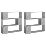 Book Cabinet Room Divider Concrete Grey 100x24x188 cm 3082075