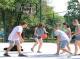 2.4-2.9m Adjustable Basketball Hoop and Stand with Weighted Base, Portable on Wheels, Black T3398P349117