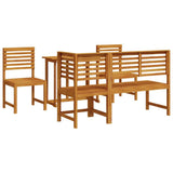 Garden Bistro Set 5 pcs Brown Solid Acacia Wood 3328696