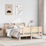 ZNTS Bed Frame with Headboard without Mattress 135x190 cm Double 3306817