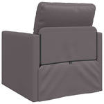 Floor Sofa Bed with Cushion Grey 74 x 77 x 81 cm Faux leather 4106632