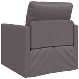 Floor Sofa Bed with Cushion Grey 74 x 77 x 81 cm Faux leather 4106632