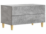 Bedside Table Concrete Grey 62 x 34.5 x 48 cm Engineered Wood 895008