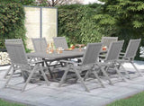 Garden Dining Set Grey Solid acacia wood Standard Extendable 3079652
