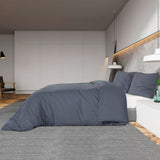 Duvet Cover Set Anthracite 140x200 cm Cotton 136081